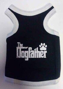 小型犬用★「DOGFATHER」のTシャツ　3号サイズ