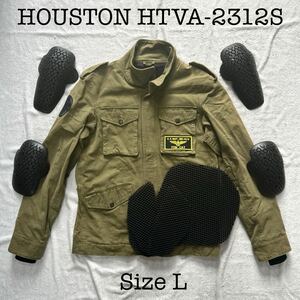 ★アウトレット処分 HOUSTON HTVA-2312S Lサイズ ヒューストン M-65 コットンジャケット バイク オートバイ ジャケット A60902-2