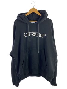 OFF-WHITE◆Logo Printed Drawstrings Hoodie/XL/コットン/BLK/OMBB085F23FLE022