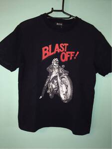 送料無料★ROLL★Blast Off★Tシャツ★黒S★カフェレーサー★