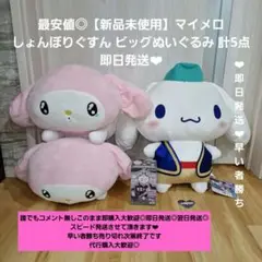 【新品未使用】マイメロ しょんぼりぐすん ビッグぬいぐるみ 計5点 即日発送❤︎