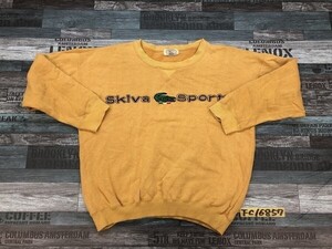 SKIVA SPORTS レディース ロゴ刺繍 スウェットトレーナー からし色