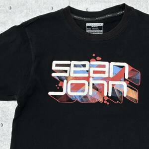 00s SEAN JOHN ビッグロゴ デカロゴ Tシャツ ショーンジョン　　00年代 Y2K 半袖 ショートスリーブ クルーネック キッズ 玉10206