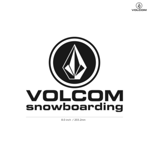 【VOLCOM】ボルコム★17★ダイカットステッカー★切抜きステッカー★8.0インチ★20.3cm