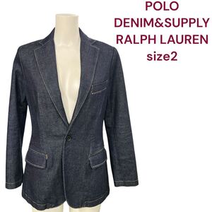 極美品上質　Polo Ralph Lauren デニムジャケット　テーラード　/ ポロ　ラルフローレン　2、M、9号