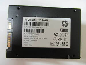 ♪♪1円 ～スタート HP S700 SSD SATA 500GB 2.5インチ 中古 使用時間:24321H♪♪