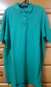 Polo by Ralph Lauren ポロシャツ USサイズ L 日本サイズ XL グリーン みどり ラルフ・ローレン 緑色 made in USA