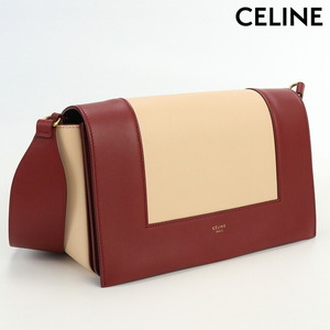 中古 セリーヌ ショルダー レディース ブランド CELINE フレームショルダー カーフ 18026 3AQO 27RY レッド