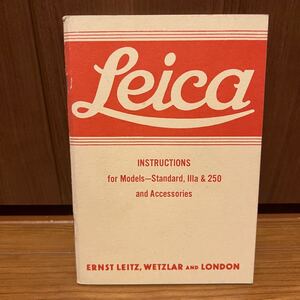 Leica leicaINSTRUCTIONSfor Models-Standard, Illa & 250 and Accessories ライカ説明書