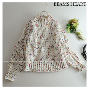 ビームスハート BEAMS HEART ★大人可愛い♪カラフルネップハイネックニットプルオーバートップス