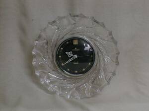 ドイツ製　ユンハンス　クリスタルガラス　28.5cm　古い電子時計