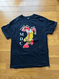 MDC CORPORATE DEATH BURGER sizeM ブラック M.D.C. ポリティカル USハードコア 80sハードコア ドナルド・マクドナルド パロディ