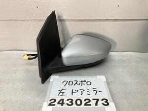 VW ポロ 6RCBZW 左ドアミラー 8ピン ウインカー付 良品 6R クロスポロ LD2C 6R285750ASA7W A-5 014212