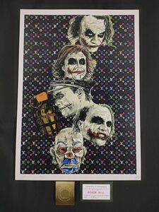 世界限定100枚 DEATH NYC アートポスター 88 ポップアート バットマン JOKER ジョーカー ヴィラン BANKSY バンクシー 手榴弾