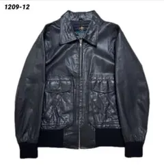 美品⭐️ OLYMPIC LEATHER WEAR レザージャケット　黒　リブ