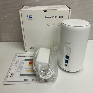 営YY48-60Y UQ WiMAX Speed Wi-Fi HOME L02 ルーター HWS33MWU ホームルーター ホワイト 箱あり 通電確認済