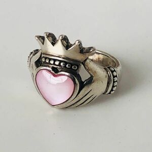 M68 1970s ヴィンテージ クラダリング シルバー 指輪 アイルランド ジュエリー アクセアリー STERLING 925 ハート デザイン レトロ