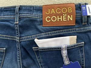 【JACOB COHEN ヤコブコーエン NICK SLIM J622 後継 】バンダナ付き イタリア製 美脚 テーパード ストレッチ デニム 31インチ ジーンズ