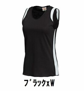 新品 陸上 ランニング シャツ ブラックxW サイズ140 子供 大人 男性 女性 wundou ウンドウ 5520 送料無料