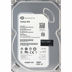 Seagate ST500DM002-1SB10A-021 FW:HPH3 DTO:827976-001 3.5インチ SATA600 500GB 256回 52295時間