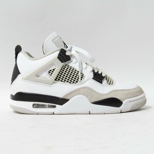 【1円スタート】Nike Air Jordan 4 RETRO ナイキ エアジョーダン 4 DH6927-111 スニーカー シューズ ホワイト グレー ブラック 26cm レザー