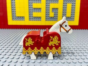 ☆装甲馬☆ レゴ　動物ミニフィグ　馬　クルセイダー　ライオンナイト　( LEGO 人形 甲冑 お城シリーズ　C91701