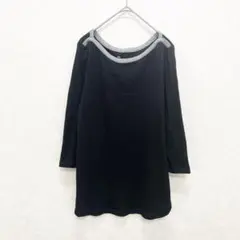 GAP　チュニック　ロングTシャツ　ボートネック　M　ストレッチ　長袖