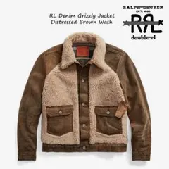 RRLダブルアールエル Jacket Distressed Brown Wash