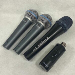 Q218-S2 マイク 3本セット SHURE シュアー BETA 58A/SENNHEISER e945 ダイナミックマイク 本体 ボーカル 司会 まとめ 1377729