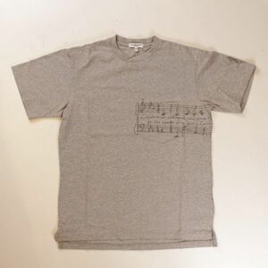 新品　送料無料　ENGINEERED GARMENTS エンジニアードガーメンツ　プリントクロス クルーネックTシャツ　半袖　Gray　L　メンズ