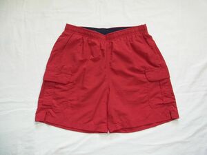 ☆ 90s00s ビンテージ L.L.Bean エルエルビーン ナイロン カーゴ ショーツ sizeM 赤 ☆USA古着 水陸両用 水着 バギーズ アウトドア 80s OLD