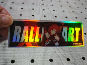 RALLIART 13 ホログラム レインボーカラーステッカー セクシー系 防水 走り屋 痛車 集会 イベント カスタム JDM ローダウン ドレスアップ