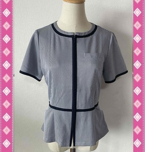 ※Cランク※【中古】SELERY_11号オーバーブラウス（ネイビー）50531/セロリー/かわいいOL会社制服/おしゃれ事務服