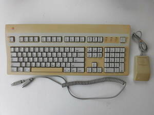 M3501 Apple Extended KeyboardⅡ、角マウス、ADBケーブル　3点セット
