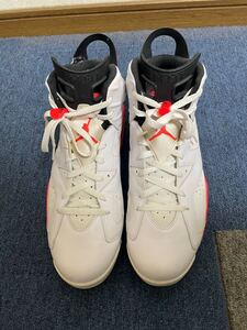 US14 32cm NIKE Air jordan6 wihte/infra red 