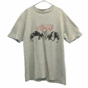 サイラス プリント 半袖 Tシャツ S グレー SILAS メンズ