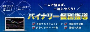 バイナリーオプションの完全個別対応します！完全リアルトレードです！通信家庭教師＆裁量トレード教えています！生徒さん大募集