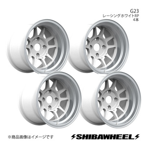 SHIBATIRE シバタイヤ シバホイール G23 アルミホイール4本セット 14×9.0J 4-114.3 INSET-25 レーシングホワイトRP G14-03RWP×4