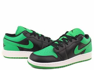 NIKE ナイキ AIR JORDAN 1 LOW GS 箱付き 553560-065 黒緑 25cm