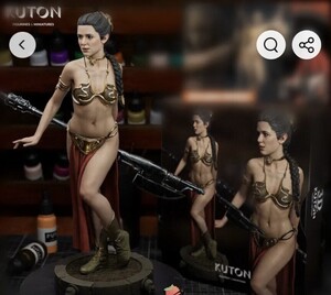 1/24　未塗装レジン製フィギュアキット　slave leia レイア姫　水着　箱無し