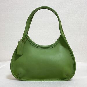 COACH オールドコーチ ハンドバッグ Ergo エルゴ ミニサッチェル C7C-9027 ヴィンテージ 緑 リーフグリーン 稀少色 本革 レザー チャーム