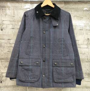 BARBOUR バブアー バーブァー BEDALE SL WINDOW PANE CHECK ビデイル オイルドジャケット シミ多数 サイズ36 チェック柄 店舗受取可