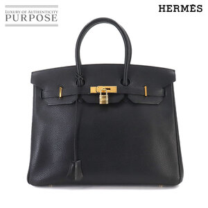 エルメス HERMES バーキン35 ハンド バッグ アルデンヌ ブラック □G刻印 ゴールド 金具 Birkin 35 90252281