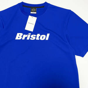 24SS新品Lブルー★F.C.Real BristolロゴTシャツAUTHENTIC LOGO TEEブリストルFCRB未使用F.C.R.B.SOPH.SOPHNETジャージPRE MATCH TOPゴルフ