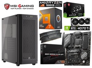 ■★ AMD Ryzen7 7800X3D/RTX4070Ti/B650/DDR5 32GB/M.2SSD 1TB/850W/Win11 Pro/Office2021 ゲーミングPC 限定特価！