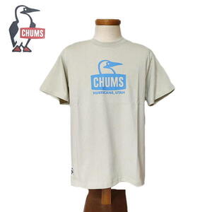 【送料185円】 CHUMS チャムス 半袖Tシャツ Booby Face (M) グレージュ / ch01-2278