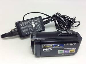 F14♪【通電のみ確認】SONY ソニー HANDYCAM ハンディカム HDR-CX170 HD デジタルビデオカメラ 黒系 バッテリー付き 現状品 ジャンク品 ♪