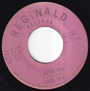 Soul Lee - I Need You / I Lost Someone I Wish I Had (C) SF-K340