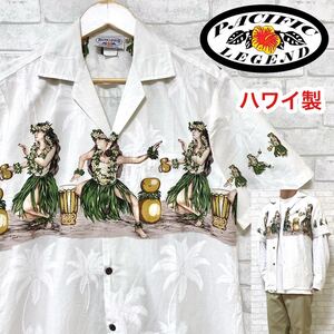 PACIFIC LEGEND パシフィックレジェンド フラガール アロハシャツ