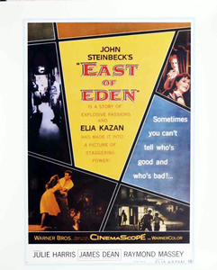 映画ポスター、『エデンの東』”East of Eden;　1955年、中判ポスター、横42.3x縦52.0cm,,E.カザン監督、J・ディーン、J・ハリス主演